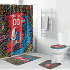 Personalized Adelaide Strikers Bathroom Set Hippie Psychedelic Pattern Vibrant Mandala Art Style