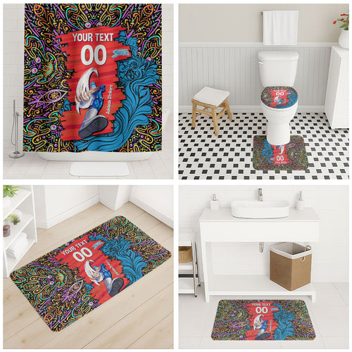 Personalized Adelaide Strikers Bathroom Set Hippie Psychedelic Pattern Vibrant Mandala Art Style