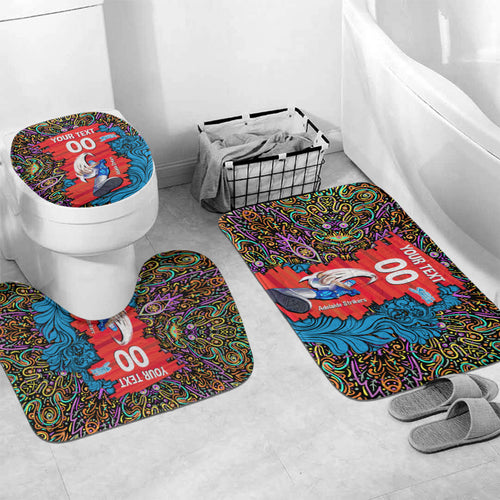Personalized Adelaide Strikers Bathroom Set Hippie Psychedelic Pattern Vibrant Mandala Art Style