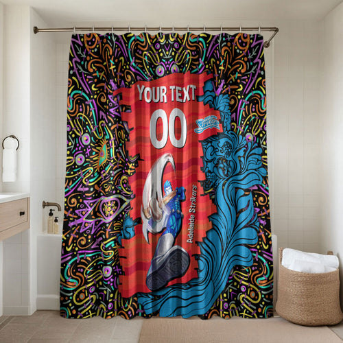 Personalized Adelaide Strikers Bathroom Set Hippie Psychedelic Pattern Vibrant Mandala Art Style