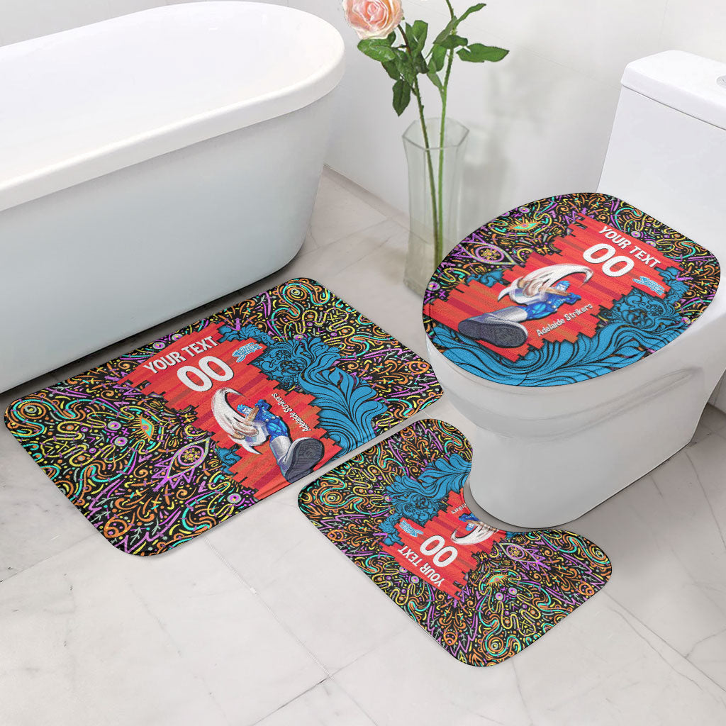 Personalized Adelaide Strikers Bathroom Set Hippie Psychedelic Pattern Vibrant Mandala Art Style