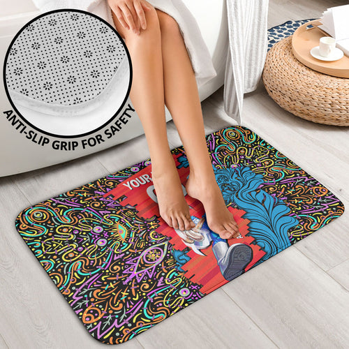 Personalized Adelaide Strikers Bathroom Set Hippie Psychedelic Pattern Vibrant Mandala Art Style