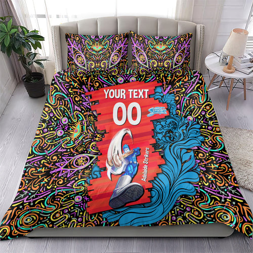 Personalized Adelaide Strikers Bedding Set Hippie Psychedelic Pattern Vibrant Mandala Art Style
