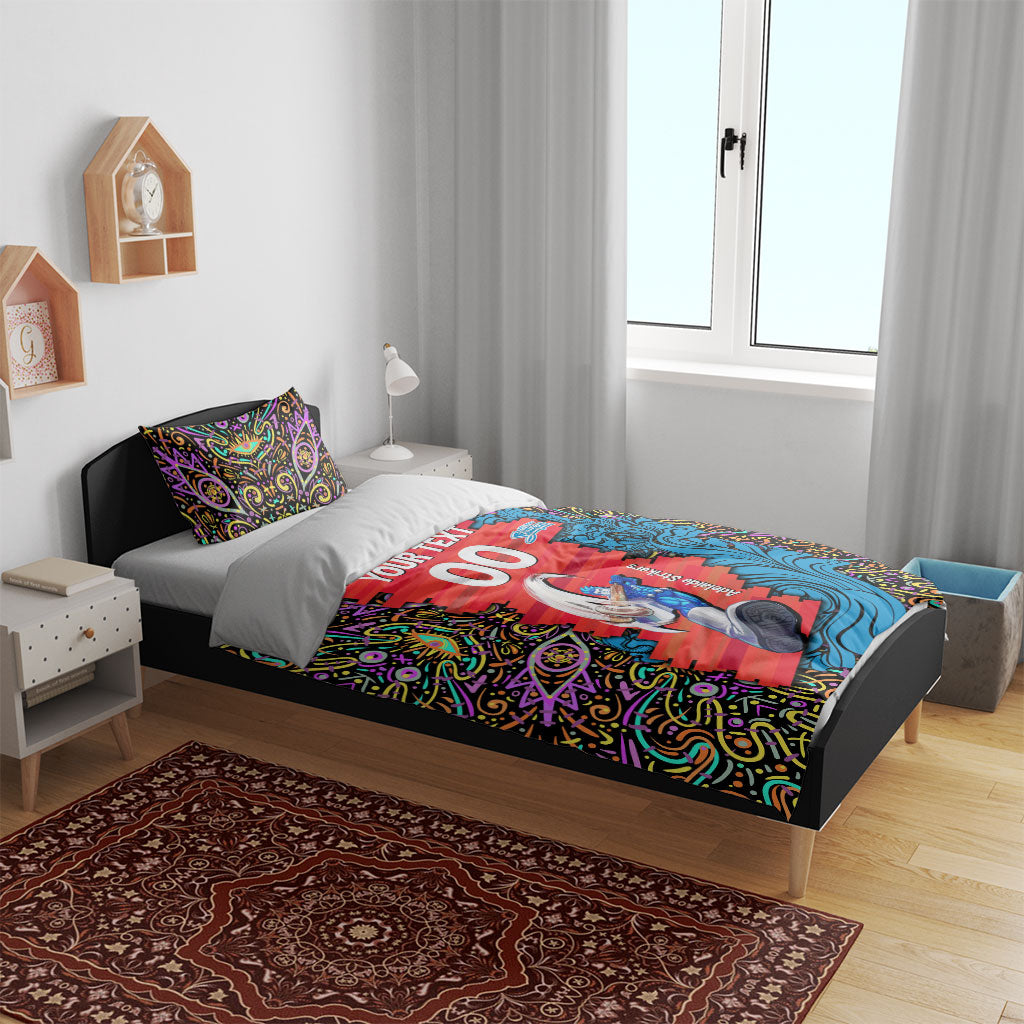 Personalized Adelaide Strikers Bedding Set Hippie Psychedelic Pattern Vibrant Mandala Art Style