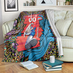 Personalized Adelaide Strikers Blanket Hippie Psychedelic Pattern Vibrant Mandala Art Style