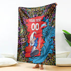 Personalized Adelaide Strikers Blanket Hippie Psychedelic Pattern Vibrant Mandala Art Style