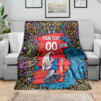 Personalized Adelaide Strikers Blanket Hippie Psychedelic Pattern Vibrant Mandala Art Style