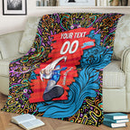 Personalized Adelaide Strikers Blanket Hippie Psychedelic Pattern Vibrant Mandala Art Style