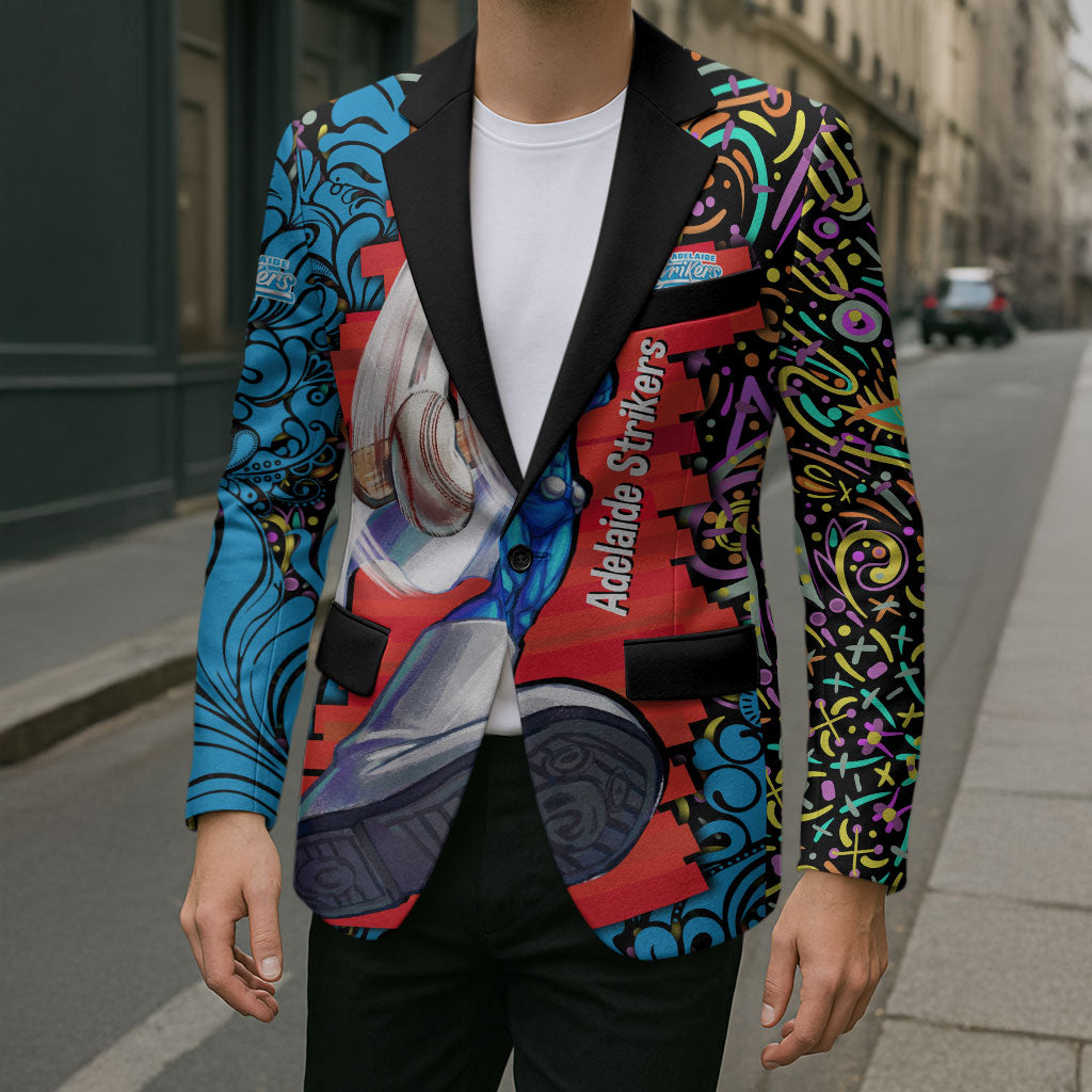 Personalized Adelaide Strikers Blazer Hippie Psychedelic Pattern Vibrant Mandala Art Style
