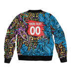Personalized Adelaide Strikers Bomber Jacket Hippie Psychedelic Pattern Vibrant Mandala Art Style