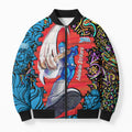 Personalized Adelaide Strikers Bomber Puffer Jacket Hippie Psychedelic Pattern Vibrant Mandala Art Style