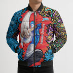 Personalized Adelaide Strikers Bomber Puffer Jacket Hippie Psychedelic Pattern Vibrant Mandala Art Style