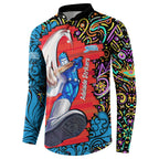 Personalized Adelaide Strikers Button Sweatshirt Hippie Psychedelic Pattern Vibrant Mandala Art Style