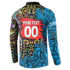 Personalized Adelaide Strikers Button Sweatshirt Hippie Psychedelic Pattern Vibrant Mandala Art Style