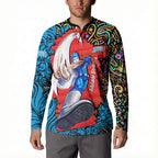 Personalized Adelaide Strikers Button Sweatshirt Hippie Psychedelic Pattern Vibrant Mandala Art Style
