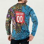 Personalized Adelaide Strikers Button Sweatshirt Hippie Psychedelic Pattern Vibrant Mandala Art Style