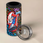 Personalized Adelaide Strikers 4 in 1 Can Cooler Tumbler Hippie Psychedelic Pattern Vibrant Mandala Art Style