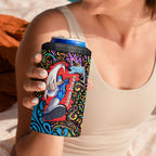 Personalized Adelaide Strikers 4 in 1 Can Cooler Tumbler Hippie Psychedelic Pattern Vibrant Mandala Art Style