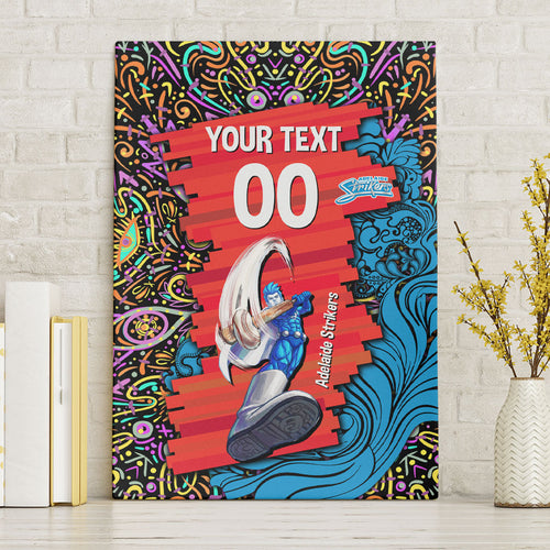 Personalized Adelaide Strikers Canvas Wall Art Hippie Psychedelic Pattern Vibrant Mandala Art Style