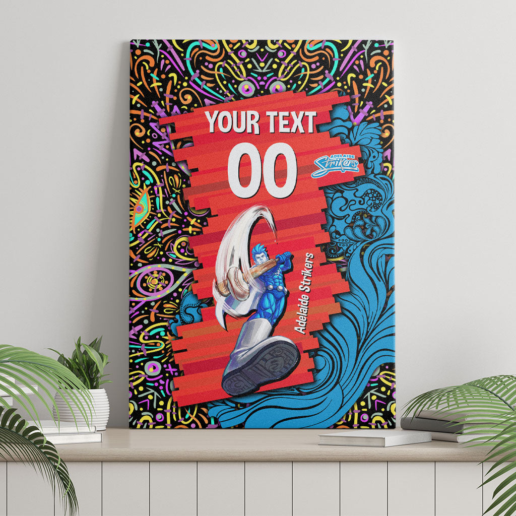 Personalized Adelaide Strikers Canvas Wall Art Hippie Psychedelic Pattern Vibrant Mandala Art Style