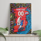 Personalized Adelaide Strikers Canvas Wall Art Hippie Psychedelic Pattern Vibrant Mandala Art Style