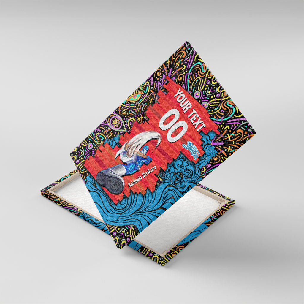 Personalized Adelaide Strikers Canvas Wall Art Hippie Psychedelic Pattern Vibrant Mandala Art Style