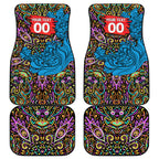 Personalized Adelaide Strikers Car Mats Hippie Psychedelic Pattern Vibrant Mandala Art Style