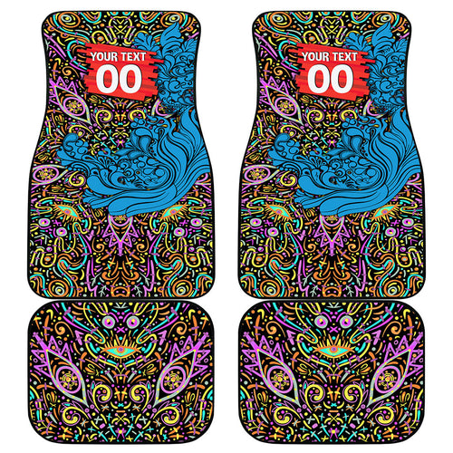 Personalized Adelaide Strikers Car Mats Hippie Psychedelic Pattern Vibrant Mandala Art Style