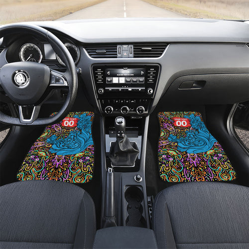 Personalized Adelaide Strikers Car Mats Hippie Psychedelic Pattern Vibrant Mandala Art Style