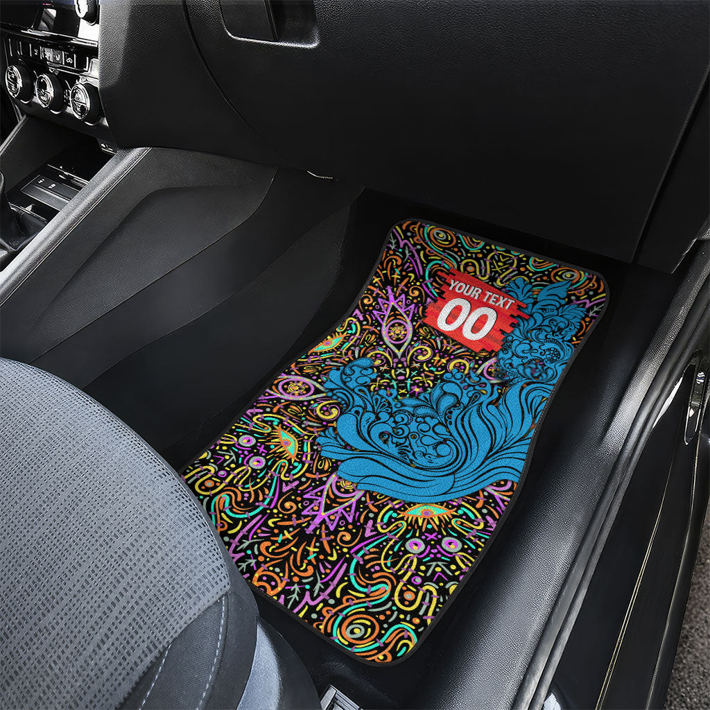 Personalized Adelaide Strikers Car Mats Hippie Psychedelic Pattern Vibrant Mandala Art Style