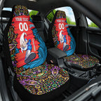 Personalized Adelaide Strikers Car Seat Cover Hippie Psychedelic Pattern Vibrant Mandala Art Style