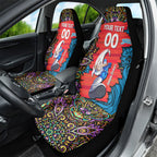 Personalized Adelaide Strikers Car Seat Cover Hippie Psychedelic Pattern Vibrant Mandala Art Style