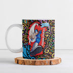 Personalized Adelaide Strikers Ceramic Mug Hippie Psychedelic Pattern Vibrant Mandala Art Style