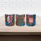 Personalized Adelaide Strikers Ceramic Mug Hippie Psychedelic Pattern Vibrant Mandala Art Style