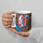 Personalized Adelaide Strikers Ceramic Mug Hippie Psychedelic Pattern Vibrant Mandala Art Style