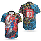 Personalized Adelaide Strikers Couples Matching Off Shoulder Maxi Dress and Hawaiian Shirt Hippie Psychedelic Pattern Vibrant Mandala Art Style