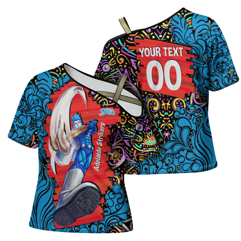 Personalized Adelaide Strikers Cross Shoulder Shirt Hippie Psychedelic Pattern Vibrant Mandala Art Style