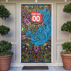 Personalized Adelaide Strikers Door Cover Hippie Psychedelic Pattern Vibrant Mandala Art Style