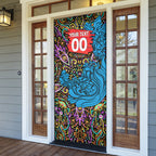 Personalized Adelaide Strikers Door Cover Hippie Psychedelic Pattern Vibrant Mandala Art Style