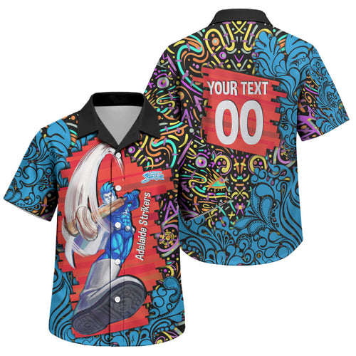 Personalized Adelaide Strikers Family Matching Summer Maxi Dress and Hawaiian Shirt Hippie Psychedelic Pattern Vibrant Mandala Art Style