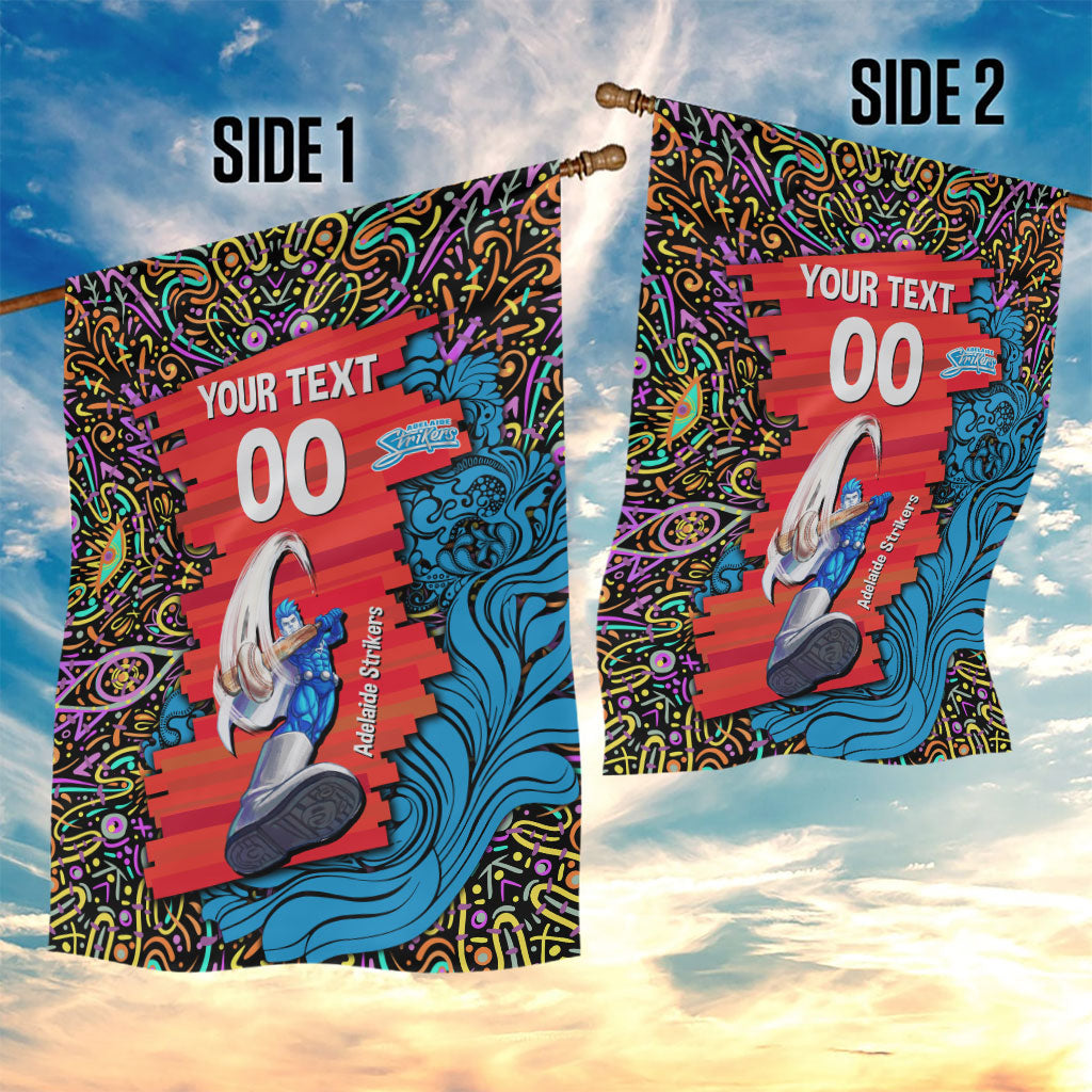Personalized Adelaide Strikers Garden Flag Hippie Psychedelic Pattern Vibrant Mandala Art Style