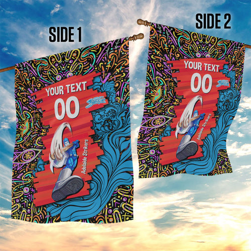 Personalized Adelaide Strikers Garden Flag Hippie Psychedelic Pattern Vibrant Mandala Art Style