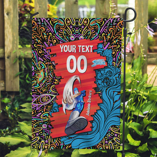 Personalized Adelaide Strikers Garden Flag Hippie Psychedelic Pattern Vibrant Mandala Art Style
