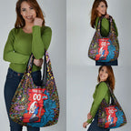 Personalized Adelaide Strikers Grocery Bag Hippie Psychedelic Pattern Vibrant Mandala Art Style