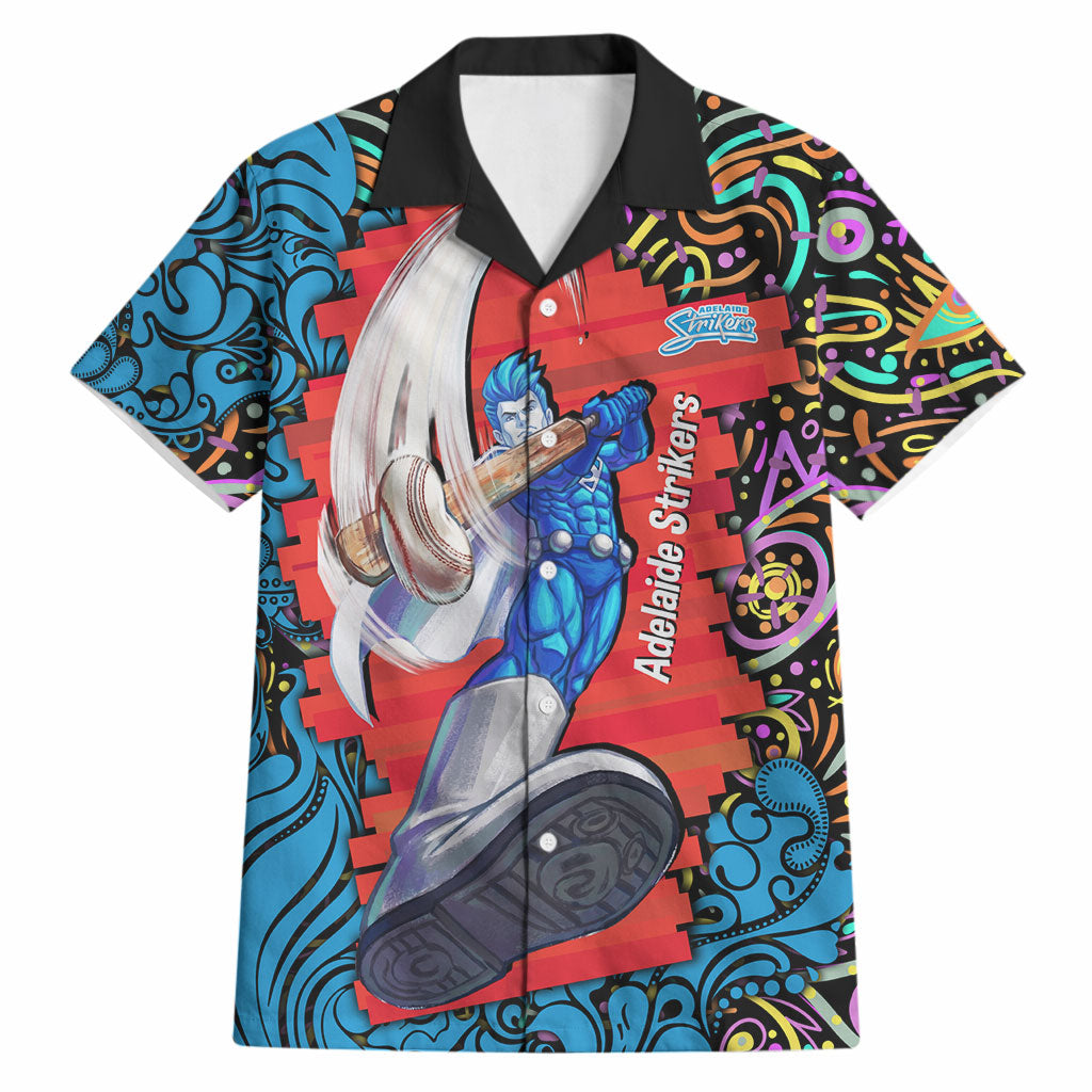 Personalized Adelaide Strikers Hawaiian Shirt Hippie Psychedelic Pattern Vibrant Mandala Art Style