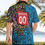 Personalized Adelaide Strikers Hawaiian Shirt Hippie Psychedelic Pattern Vibrant Mandala Art Style