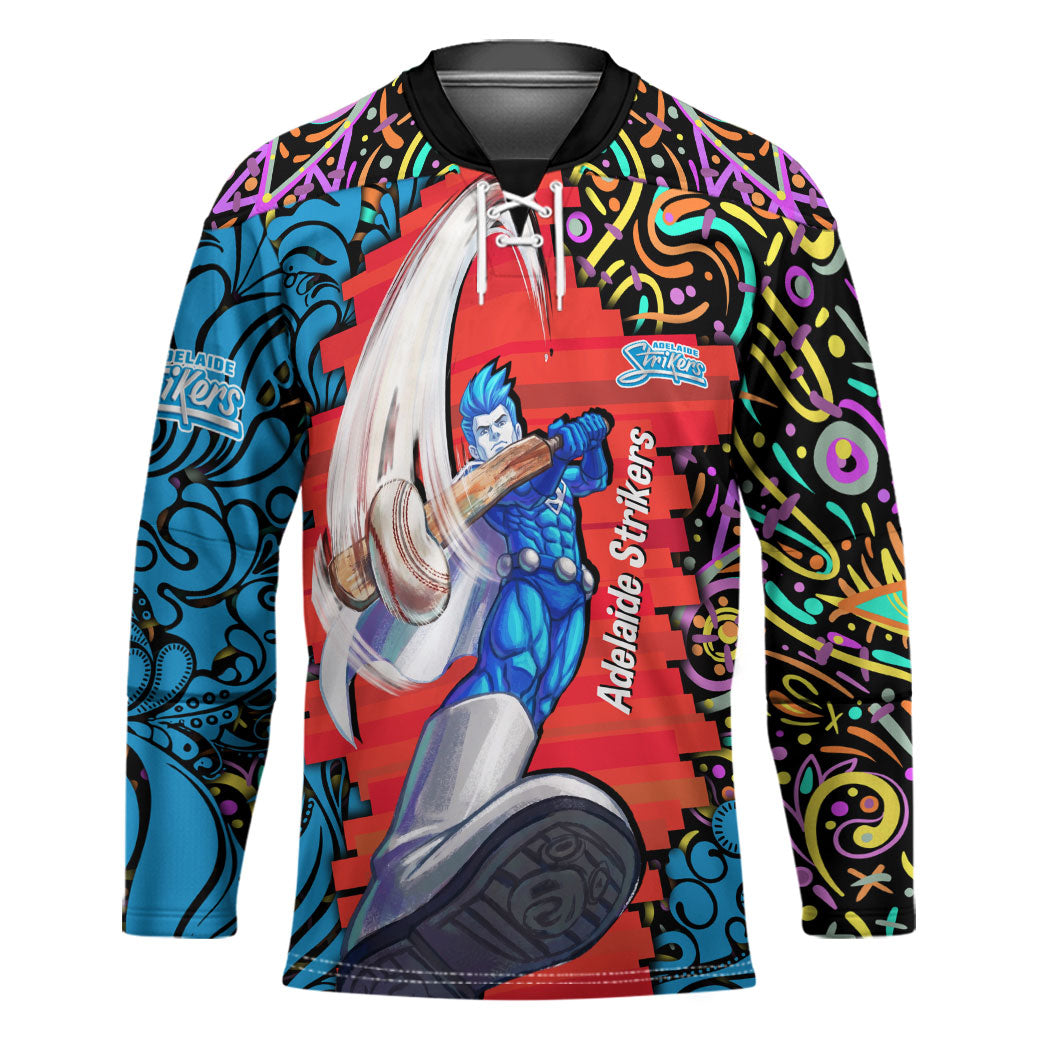 Personalized Adelaide Strikers Hockey Jersey Hippie Psychedelic Pattern Vibrant Mandala Art Style