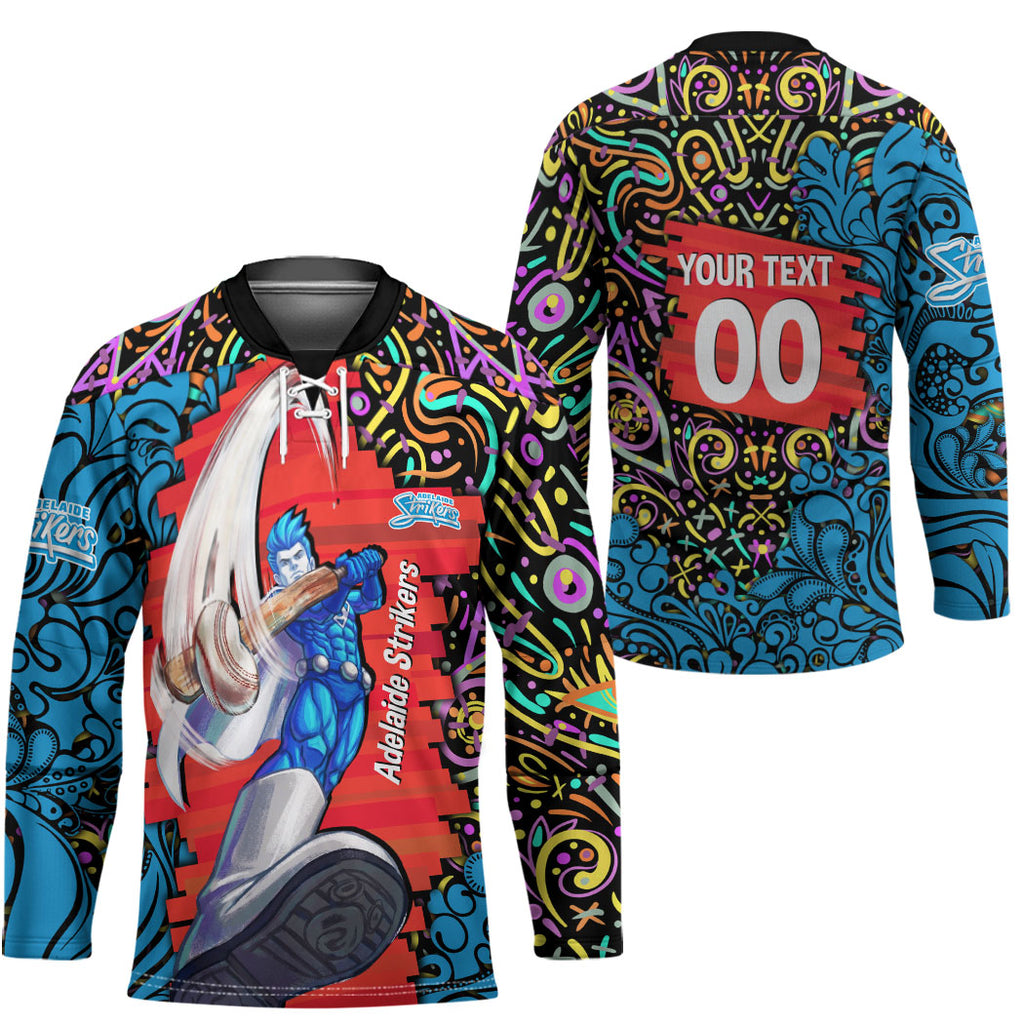 Personalized Adelaide Strikers Hockey Jersey Hippie Psychedelic Pattern Vibrant Mandala Art Style