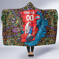 Personalized Adelaide Strikers Hooded Blanket Hippie Psychedelic Pattern Vibrant Mandala Art Style