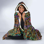 Personalized Adelaide Strikers Hooded Blanket Hippie Psychedelic Pattern Vibrant Mandala Art Style